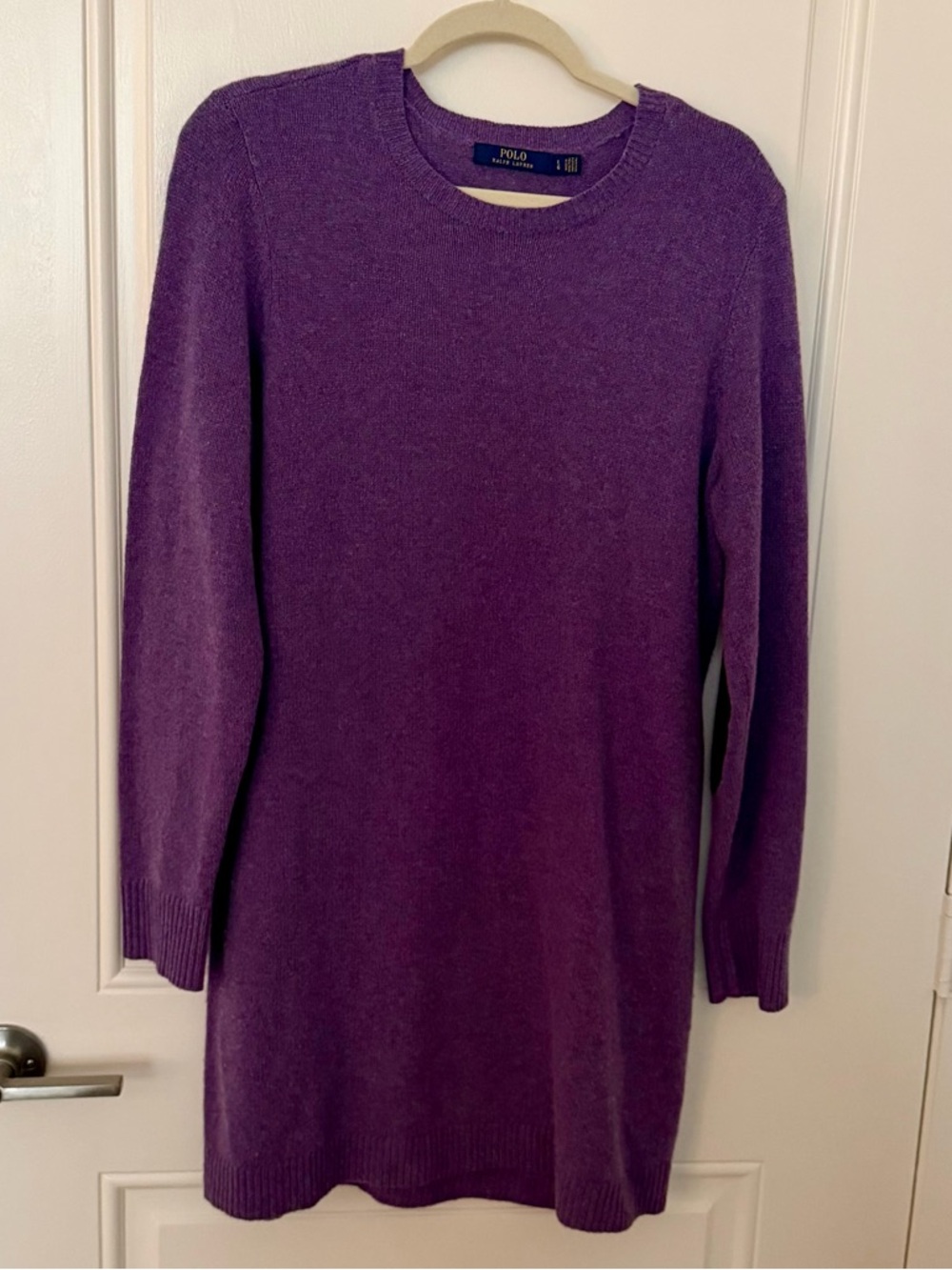 Polo by Ralph Lauren Purple Long-Sleeve Sweater Dress